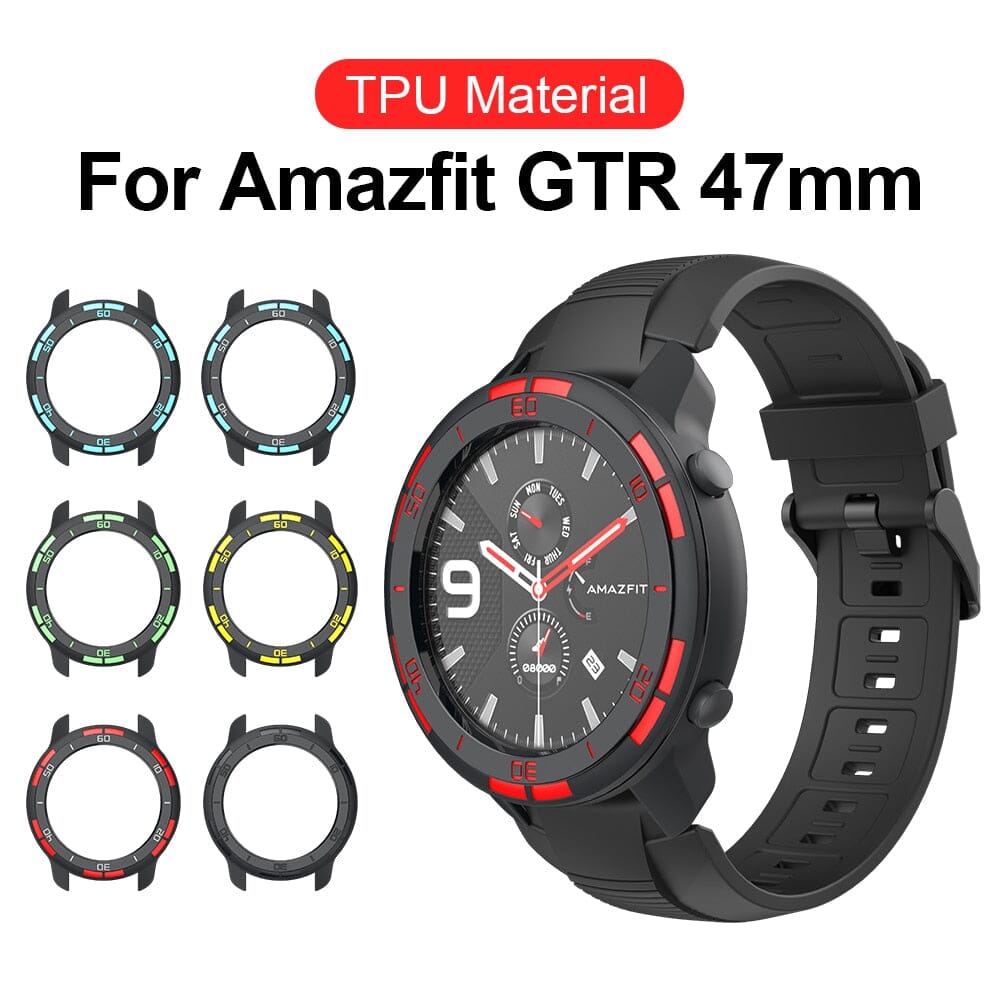 Amazon Fit GTR 47mm Case Smart Watch Protector - Style meets Durability - Keep your Xiaomi Huami Smartwatch safe and stylish! Smart Watch PikNik 