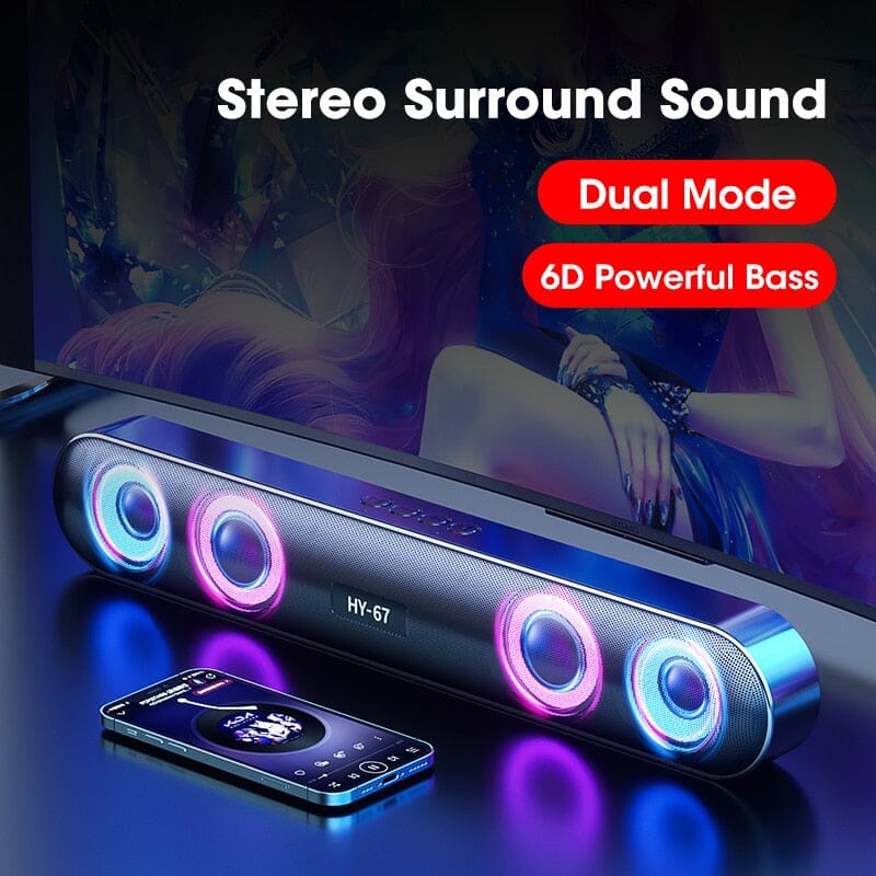 Niye PC Soundbar - Elevate your audio experience with wireless 6D surround sound and dazzling colorful lighting effect speakers. 0 PikNik 