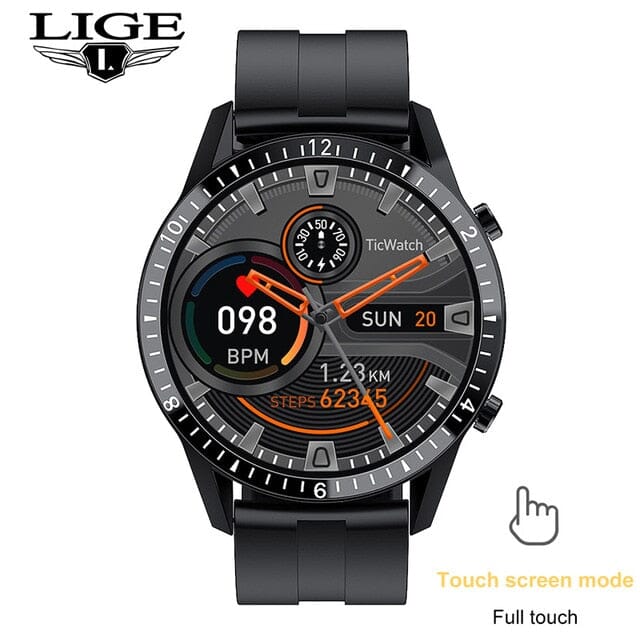 the next level with LIGE Steel Band Fitness Watch - Stay Connected, Look Great and Reach Your Fitness Goals! Smart Watch PikNik Black 
