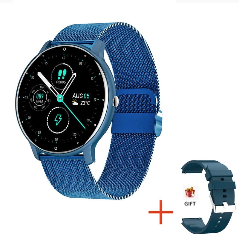fitness goals. ZL02 BW0223 Fitness Smart Watch - Your Ultimate Fitness Companion to Stay Motivated and Track Your Progress. Smart Watch PikNik Mesh belt blue 