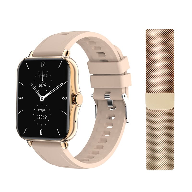 Unisex Smart Watch - Stay Connected and Monitor Your Health on-the-Go - The Ultimate Blend of Style, Functionality, and Performance Smart Watch PikNik gold steel add bd 