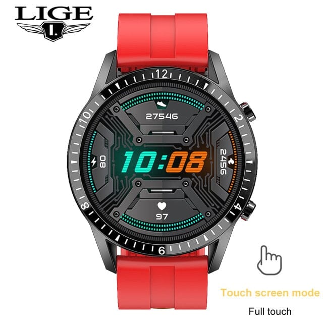 the next level with LIGE Steel Band Fitness Watch - Stay Connected, Look Great and Reach Your Fitness Goals! Smart Watch PikNik Red 