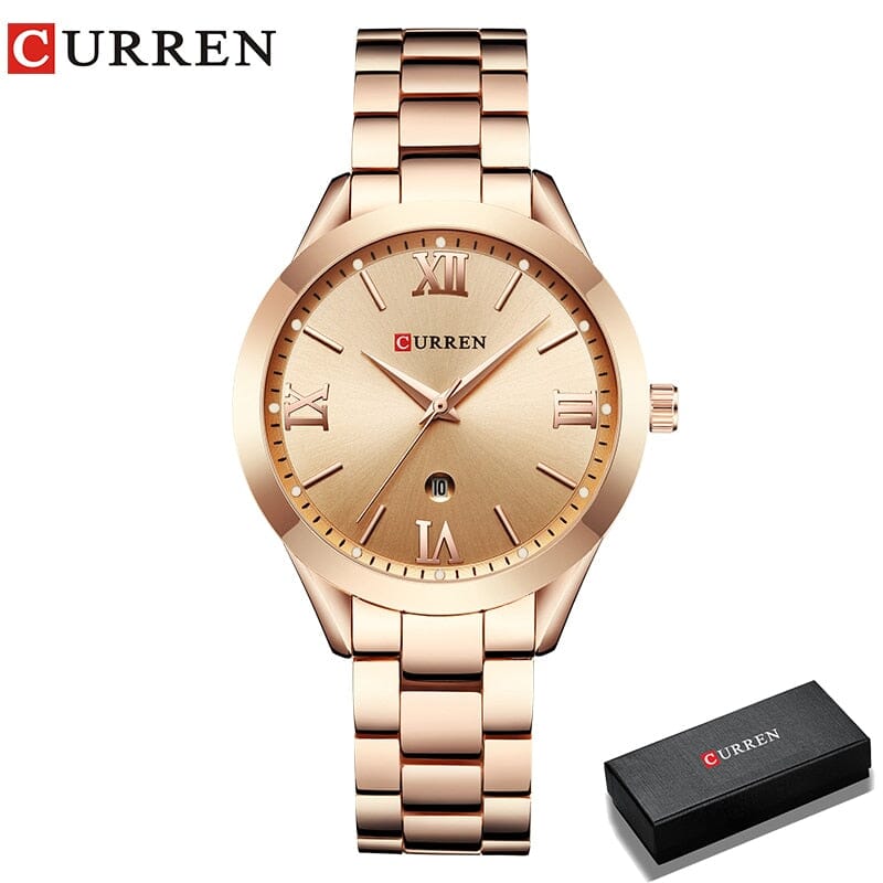 CURREN Gold Watch - The Ultimate Fashion Accessory with Practical Features - Elevate Your Style and Stay Organized. Mechanical Watches PikNik Rose gold-box 
