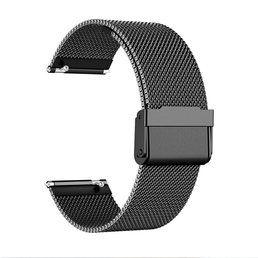 BEYESER Milanese Stainless Steel Mesh Band - Upgrade Your Fitbit Versa Today - Stylish and Comfortable Replacement Wristband. Smart Watch PikNik Black 