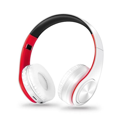 CATASSU Bluetooth Headphones - Immerse Yourself in Hi-Fi Sound Quality - Enjoy Wireless Convenience All Day Long Consumer Electronics - Portable Audio & Video - Earphones & Headphones PikNik White Red 