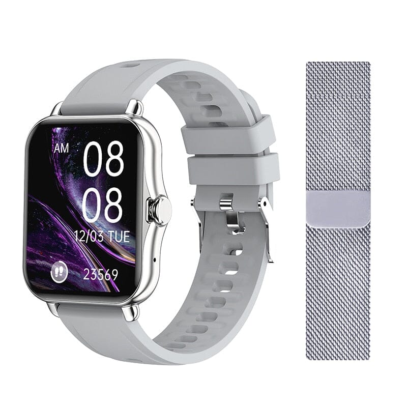Unisex Smart Watch - Stay Connected and Monitor Your Health on-the-Go - The Ultimate Blend of Style, Functionality, and Performance Smart Watch PikNik silver steel add bd 
