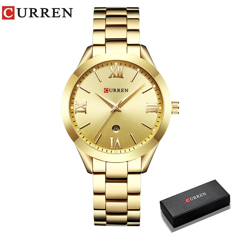 CURREN Gold Watch - The Ultimate Fashion Accessory with Practical Features - Elevate Your Style and Stay Organized. Mechanical Watches PikNik gold-box 