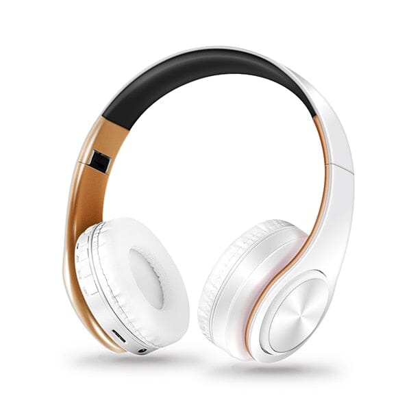 CATASSU Bluetooth Headphones - Immerse Yourself in Hi-Fi Sound Quality - Enjoy Wireless Convenience All Day Long Consumer Electronics - Portable Audio & Video - Earphones & Headphones PikNik White Gold 