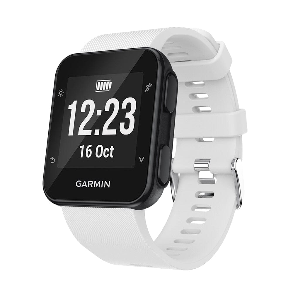 Premium Silicone Watch Strap - Elevate Your Style with Comfort and Versatility - Compatible with Garmin Forerunner 35/30 Smart Watches. Smart Watch PikNik White 