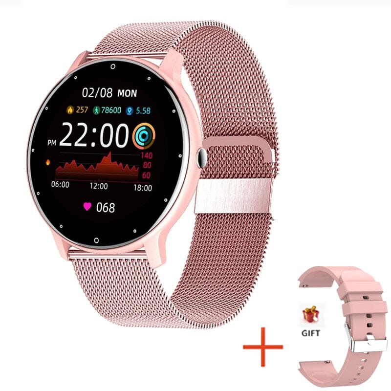 fitness goals. ZL02 BW0223 Fitness Smart Watch - Your Ultimate Fitness Companion to Stay Motivated and Track Your Progress. Smart Watch PikNik Mesh belt pink 