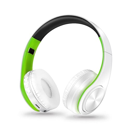 CATASSU Bluetooth Headphones - Immerse Yourself in Hi-Fi Sound Quality - Enjoy Wireless Convenience All Day Long Consumer Electronics - Portable Audio & Video - Earphones & Headphones PikNik White Green 