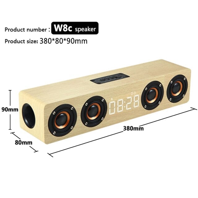 Wooden Bluetooth Speaker - Experience Rich Sound Quality Anywhere - Perfect for Indoor and Outdoor Use 0 PikNik W8C Yellow 