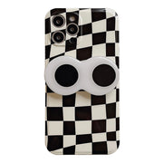 Glossy IMD Black and White Checkerboard + Big Eye Bracket