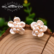 Handmade Pearl Flower Earrings Style 4