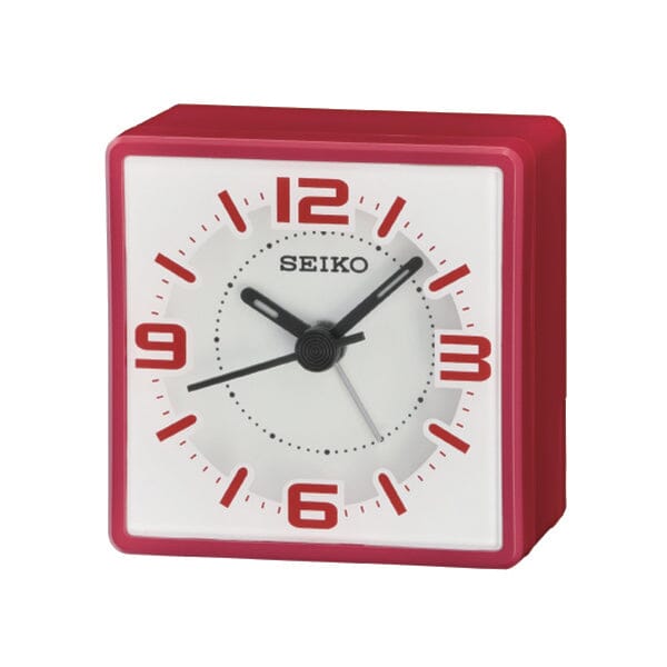 Seiko QHE091R Desk Alarm Clock - Red Alarm Clocks Seiko 