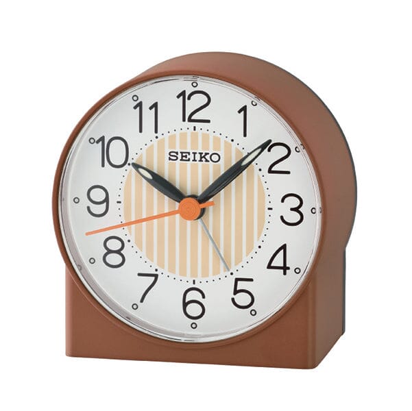 Seiko QHE136B Desk Alarm Clock - Brown Alarm Clocks Seiko 
