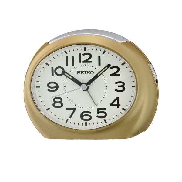 Seiko QHE193G Desk Alarm Clock - Gold Alarm Clocks Seiko 