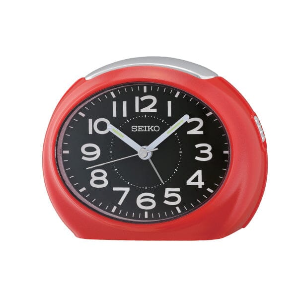 Seiko QHE193R Desk Alarm Clock - Red Alarm Clocks Seiko 