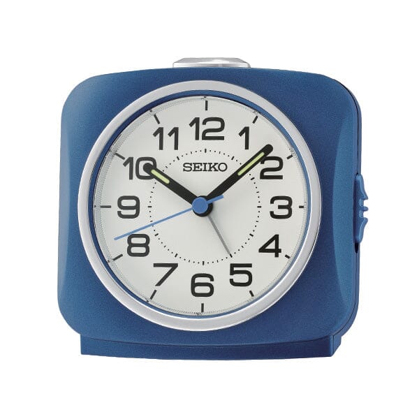 Seiko QHE194L Desk Alarm Clock - Blue Alarm Clocks Seiko 