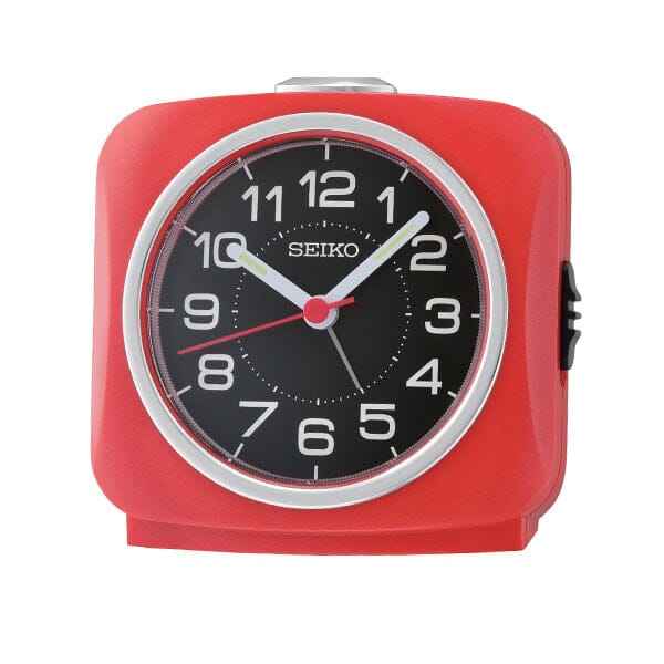 Seiko QHE194R Desk Alarm Clock - Red Alarm Clocks Seiko 