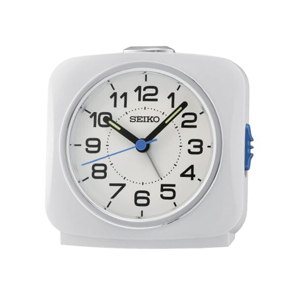 Seiko QHE194W Desk Alarm Clock - White Alarm Clocks Seiko 