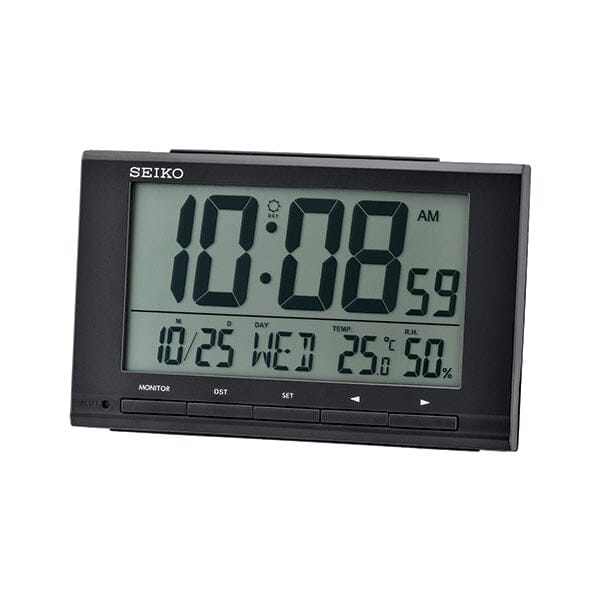 Seiko QHL090K Desk Digital Alarm Clock - Black Alarm Clocks Seiko 