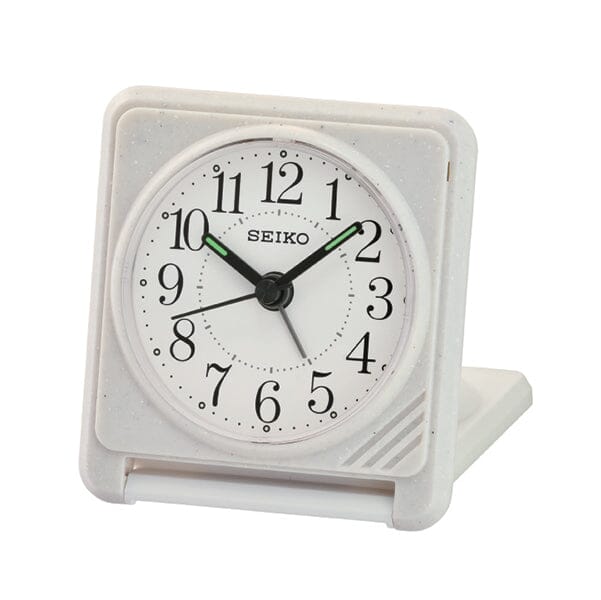 Seiko QHT017W Travel Alarm Clock - White Alarm Clocks Seiko 