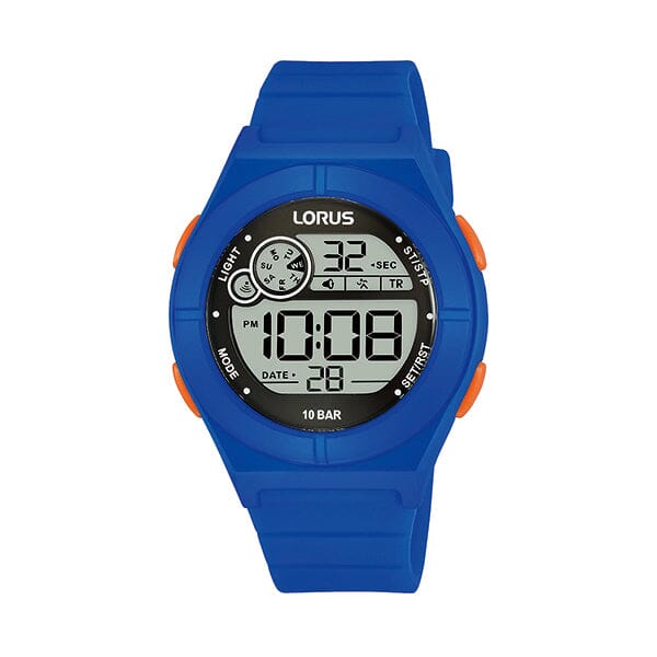 Lorus R2365N Multi-Functional Digital Watch - Blue and Orange watches Lorus 