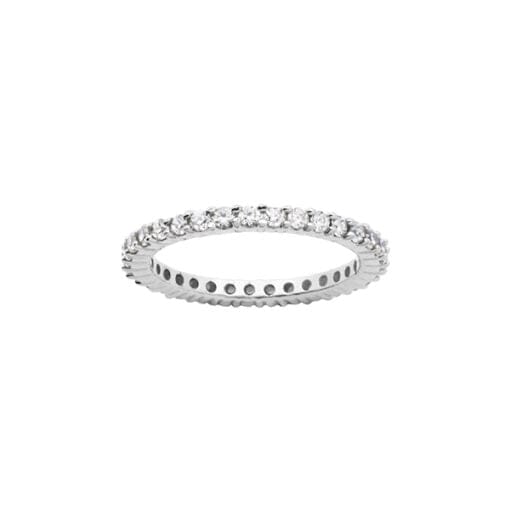 Cheri J'Adore Women's Thin Eternity Band in Sterling Silver, Cubic Zirconia in Silver - Thingsy