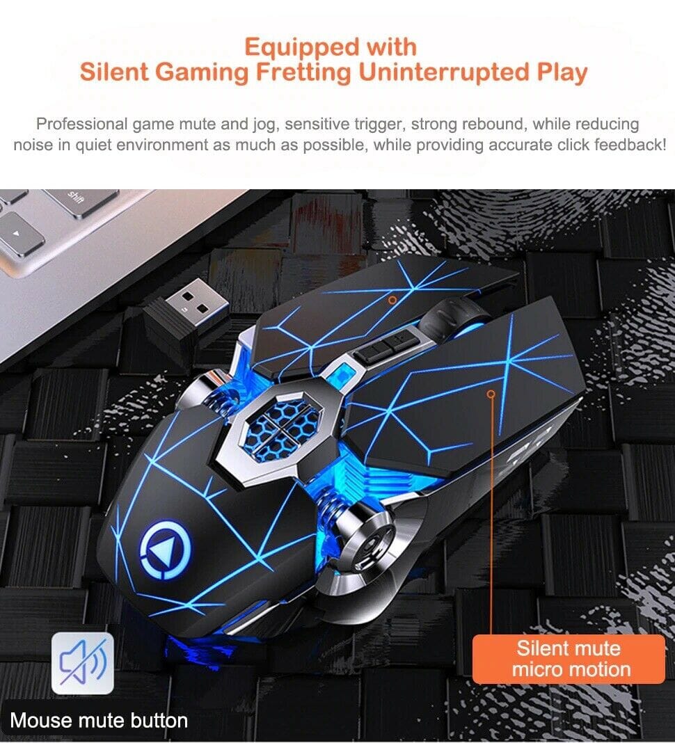Wireless Optical 2.4G USB Gaming Mouse - Elevate your gaming experience - Conquer every challenge with ease Computer Electronics PikNik 