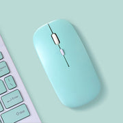Blue Bluetooth mouse