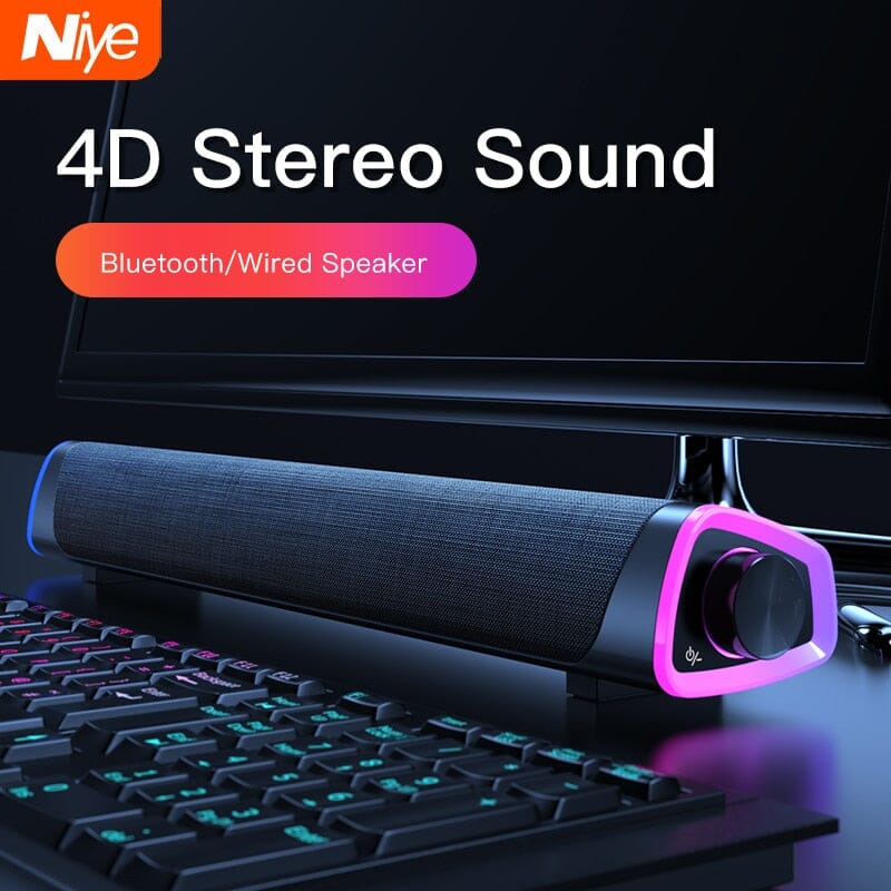 4D Computer Speaker Bar - Elevate Your Audio Experience with Crystal Clear Sound and Immersive Bass 0 PikNik 