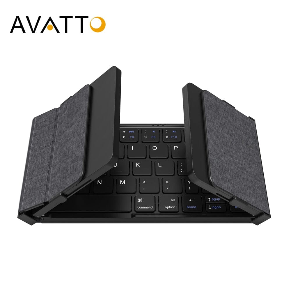 AVATTO Portable Mini Folding Wireless Bluetooth Keyboard - The Ultimate Multi-Language Typing Companion - Connect up to 3 Devices for Effortless Productivity 0 PikNik 