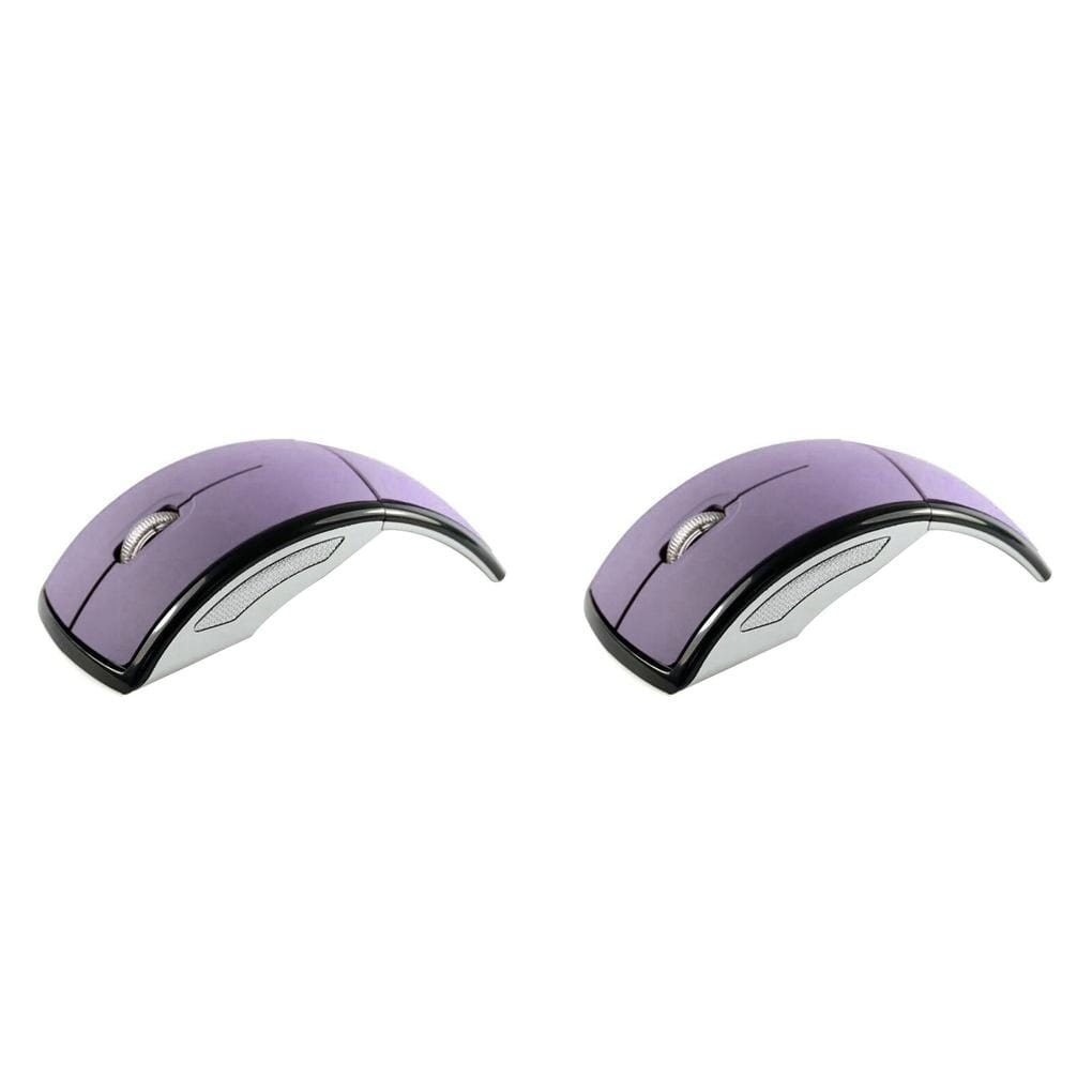 Arc 2.4G Wireless Folding Mouse - Unleash Productivity Anywhere - Stylish and Ergonomic 0 PikNik 2PCS Purple 