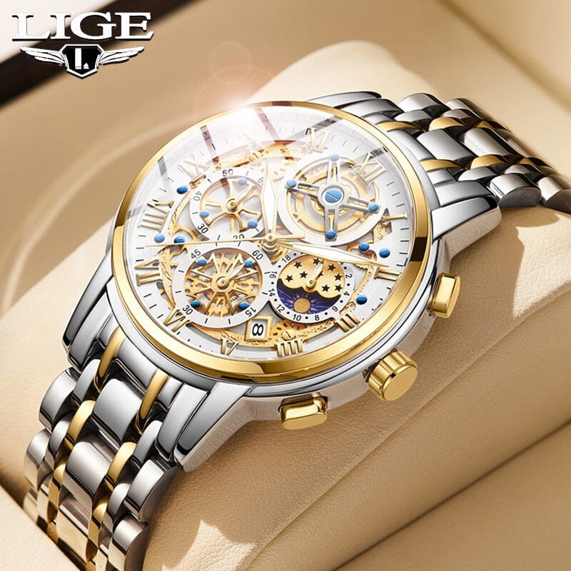 LIGE Men Watch - Elevate Your Style and Performance - Durable, Versatile, and All-In-One. Mechanical Watches PikNik 
