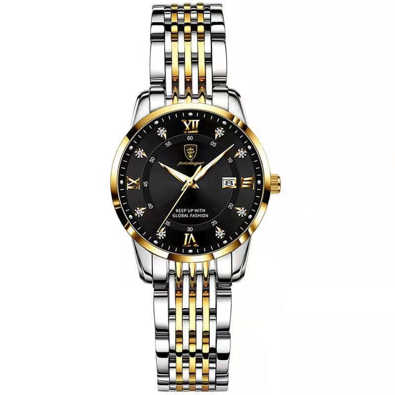 POEDAGAR Women's Watch - Elegant Timekeeping for Busy Lifestyles - Stay punctual in style with the luxurious POEDAGAR Women's Watch. Mechanical Watches PikNik Gold Black S 