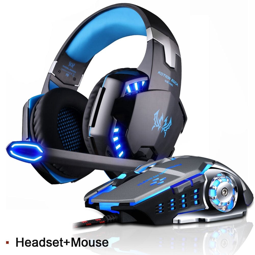 EACH G2000 Gaming Headset - Unbeatable Sound Quality and Ultimate Comfort for Serious Gamers Headphones PikNik Headset and Mouse 