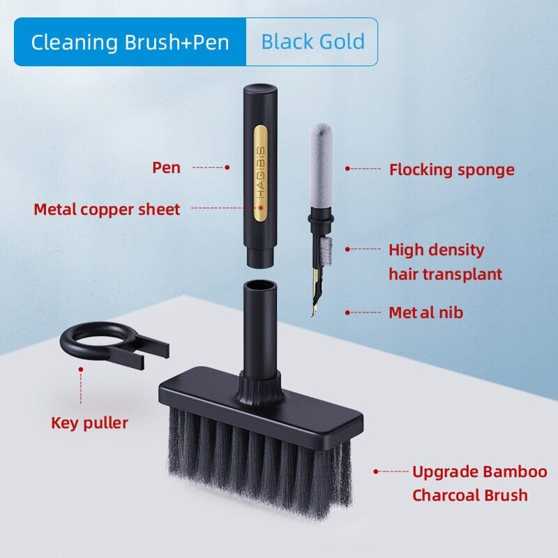 Hagibis Keyboard Cleaning Brush and Earphone Cleaning Kit - The Ultimate 5-in-1 Solution for a Spotless Clean! 0 PikNik Black Gold 
