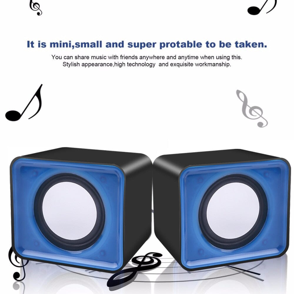2PCS/Set Mini Computer Speaker USB Wired Speakers - Take Your Music Everywhere - Crystal Clear Sound! 0 PikNik 