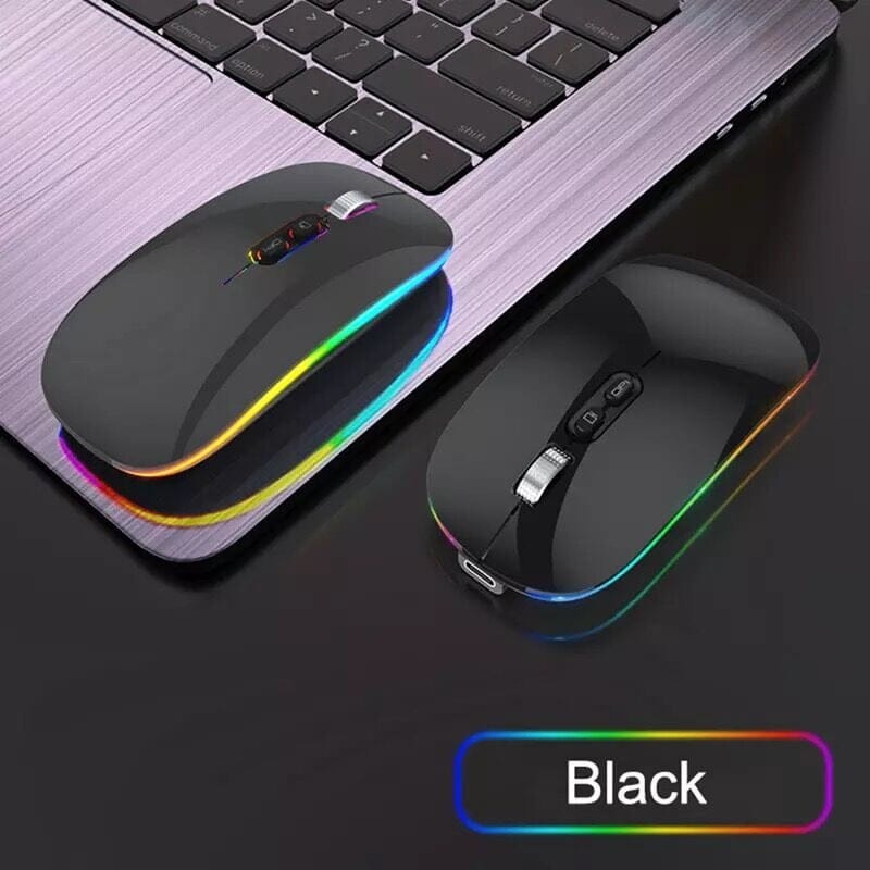 Erilles Dual Mode Bluetooth 2.4G Wireless Mouse - Work and Game with Ultimate Efficiency - Type-C Rechargeable and Ergonomic Design Computer Electronics PikNik 