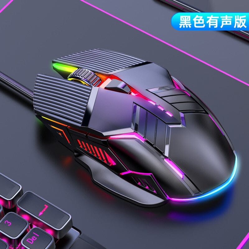 10moons Ergonomic Wired Gaming Mouse - Dominate Your Favorite Games with Unbeatable Accuracy and Comfort. Computer Electronics PikNik Sound-Black 