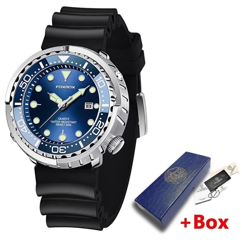 active lifestyle compromise your style - LIGE Mens Watches 5ATM Sports Waterproof Quartz Wristwatch: The Ultimate Sports Companion. Mechanical Watches PikNik Blue-Silicone 
