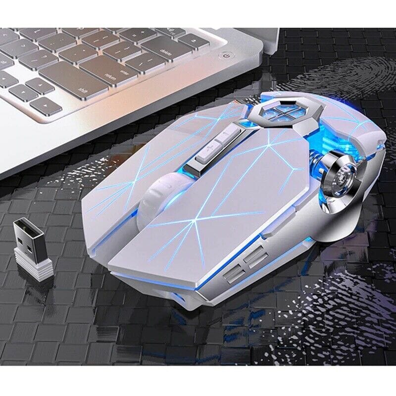 Wireless Optical 2.4G USB Gaming Mouse - Elevate your gaming experience - Conquer every challenge with ease Computer Electronics PikNik white 