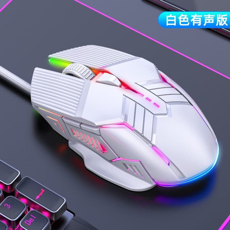 10moons Ergonomic Wired Gaming Mouse - Dominate Your Favorite Games with Unbeatable Accuracy and Comfort. Computer Electronics PikNik Sound-White 
