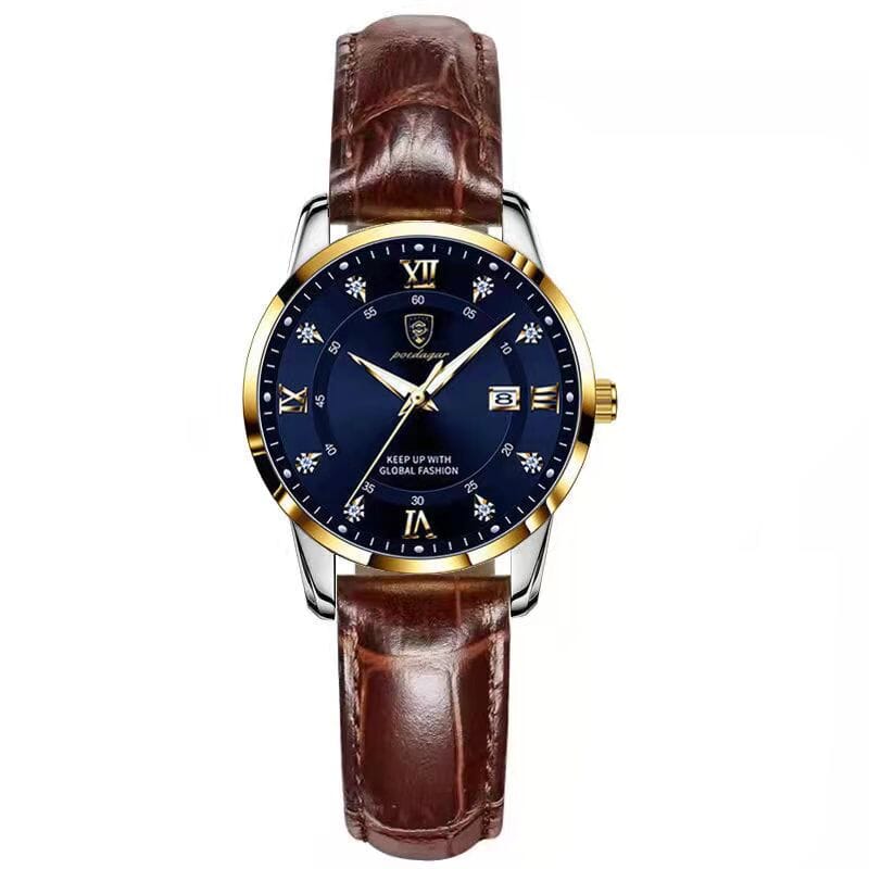 POEDAGAR Women's Watch - Elegant Timekeeping for Busy Lifestyles - Stay punctual in style with the luxurious POEDAGAR Women's Watch. Mechanical Watches PikNik Gold Blue L 