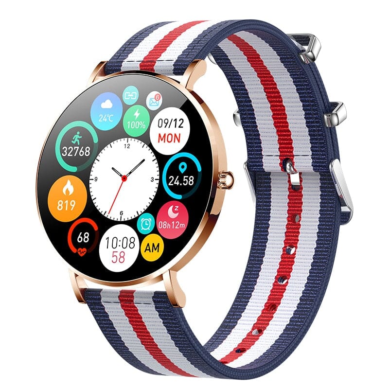 Ultra Thin Smart Watch Women - Elevate your style game with this minimalist, full-metal smartwatch that's designed to keep you connected and healthy all day long. Mechanical Watches PikNik gold 