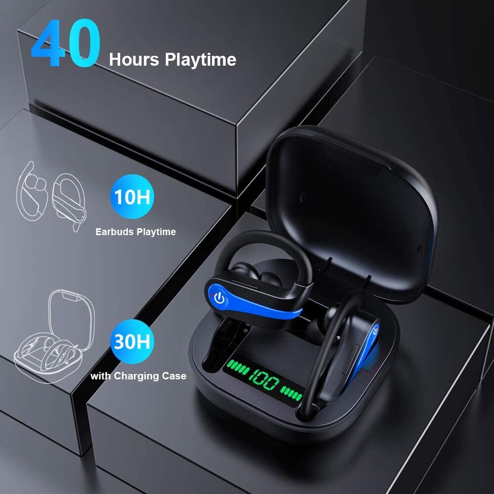 Bluetooth 5.1 Earphone Sport Stereo Waterproof Wireless Headphone - Breakthrough Audio Experience - 40 Hours of Uninterrupted Playtime Consumer Electronics - Portable Audio & Video - Earphones & Headphones PikNik 