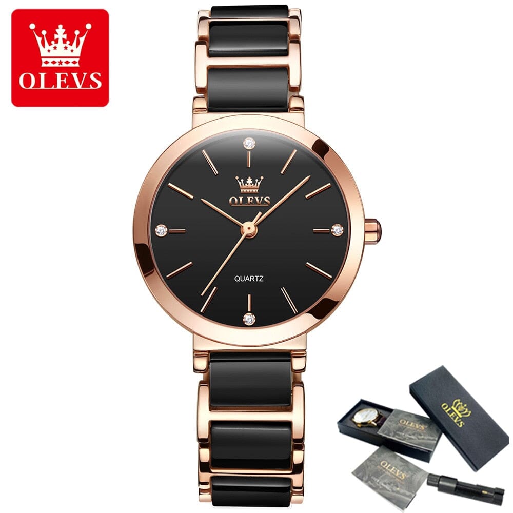 OLEVS Fashion Women Watch - Stay Stylish and Punctual with the Perfect Timepiece Mechanical Watches PikNik Black 