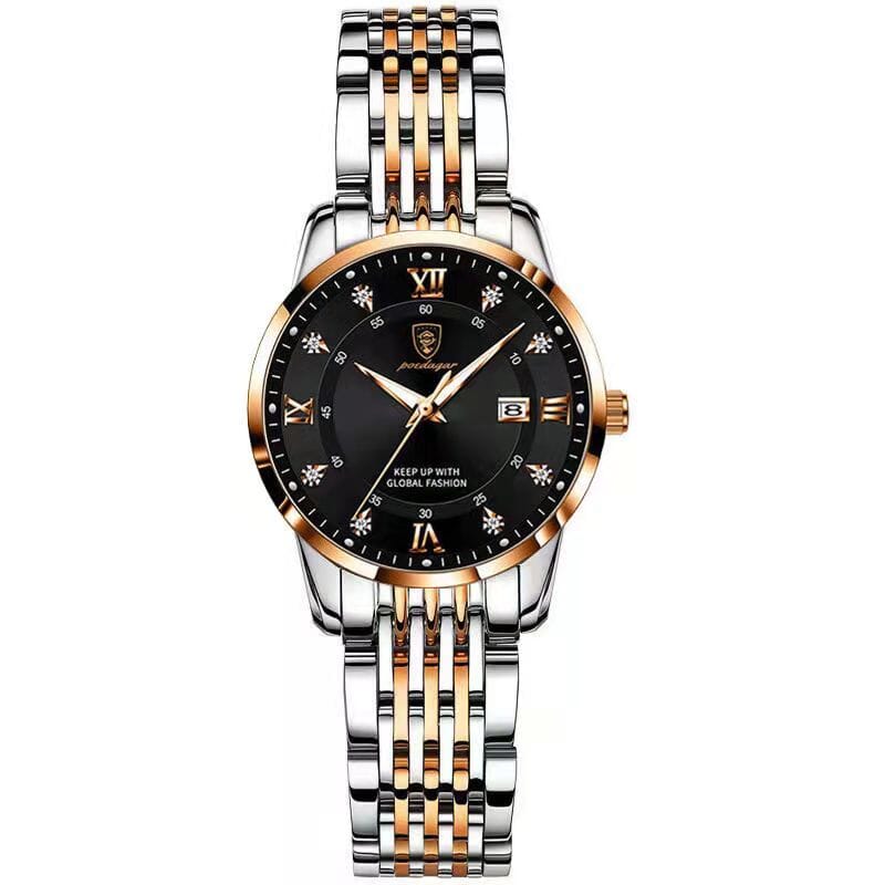POEDAGAR Women's Watch - Elegant Timekeeping for Busy Lifestyles - Stay punctual in style with the luxurious POEDAGAR Women's Watch. Mechanical Watches PikNik Rose Gold Black S 