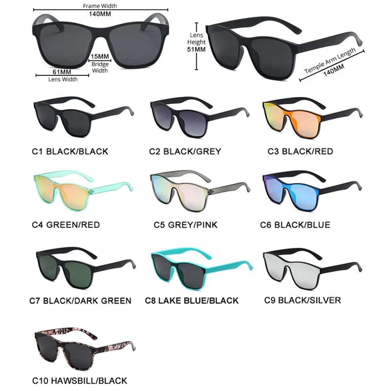 Unisex Square Polarized Sunglasses - Thingsy